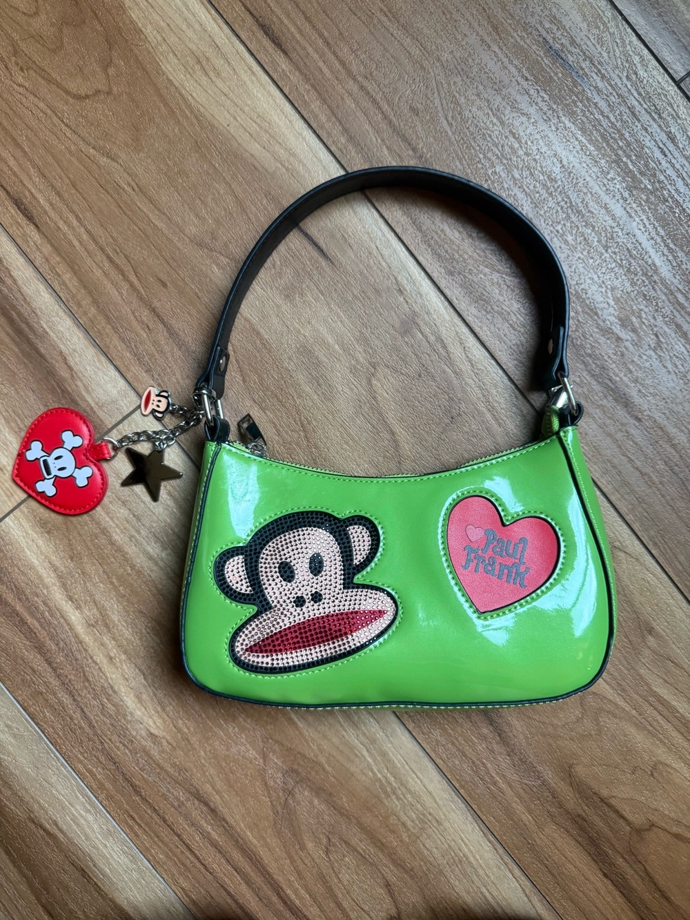 Dolls Kill X Paul Frank Lime Green Shoulder Bag